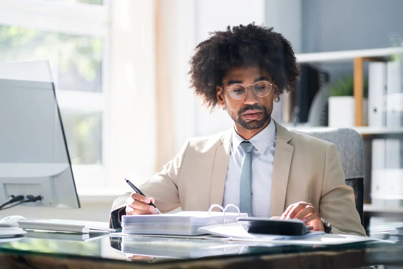 American-Accountant-Manager-Doing-Accounting