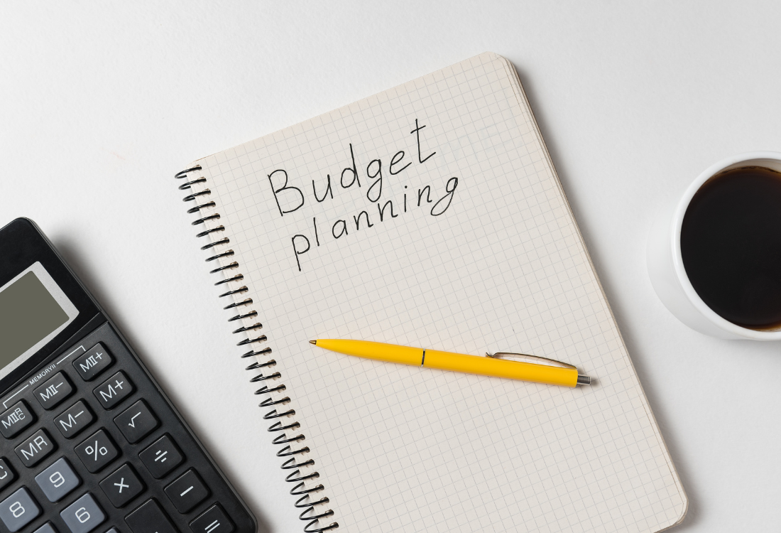 A notepad showing the complexity of the budgeting process to having specialised software